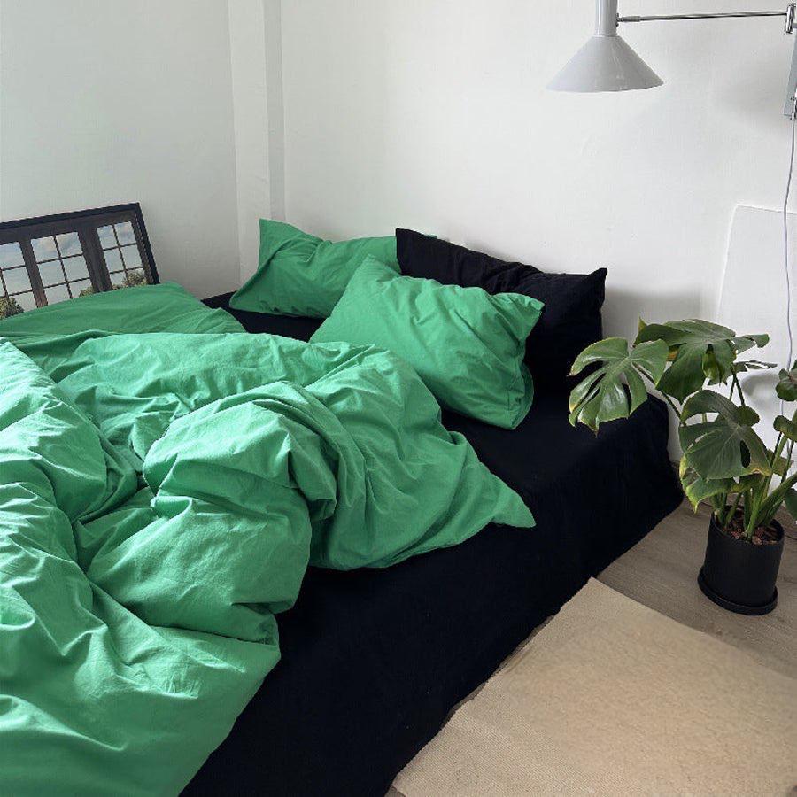 All Season Green Black Mixed Duvet Set-100% Soft and Durable Cotton Duvet with Bedsheet and Matching Pillowcases Sets Breathable and Lightweight (4 by 6, 6 by 6, 6 by 7, 7 by 7) - Image 6