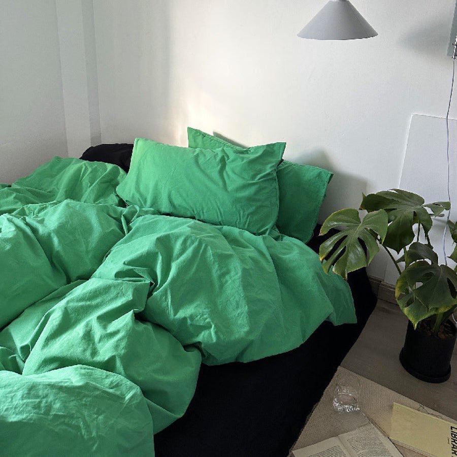 All Season Green Black Mixed Duvet Set-100% Soft and Durable Cotton Duvet with Bedsheet and Matching Pillowcases Sets Breathable and Lightweight (4 by 6, 6 by 6, 6 by 7, 7 by 7) - Image 7