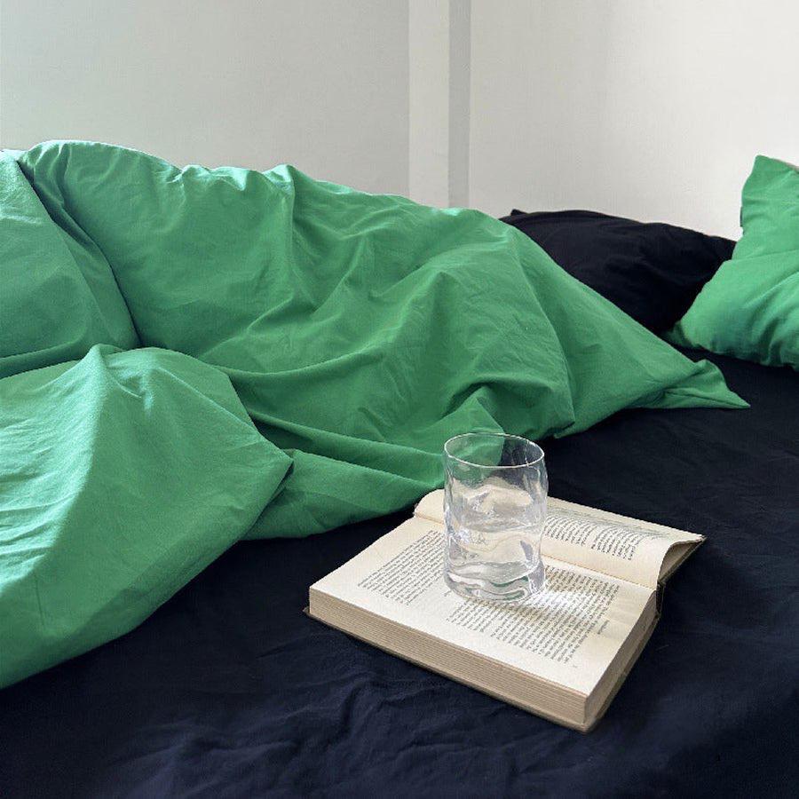 All Season Green Black Mixed Duvet Set-100% Soft and Durable Cotton Duvet with Bedsheet and Matching Pillowcases Sets Breathable and Lightweight (4 by 6, 6 by 6, 6 by 7, 7 by 7) - Image 9