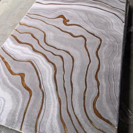 Gold Grey Turkish Rug, 4x 6, 5 x 7, 7 x 10