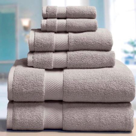 Gull Grey Bath Towel set, 6 in 1- 5 in 1- Medium- Large-Extra Large