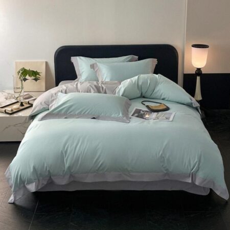 Blue Luxury Duvet and Duvet Cover Set, Luxury Quality Pure Polish Cotton, Ultra Soft Breathable and Washable 1 Double Padded Duvet, 1Duvet Cover, 1 Bedspread and 2/4 Matching Pillowcases Set 4 by 6, 6 by 6, 6 by 7, 7 by 7 Sizes