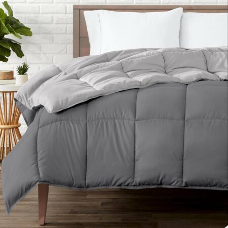 Super Soft Grey and Light Grey Reversible Duvet Set, 4 by 6, 6 by 6, 6 by 6, 7 by 7 Sizes