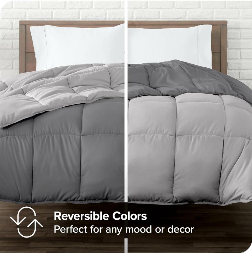 Super Soft Grey and Light Grey Reversible Duvet Set, 4 by 6, 6 by 6, 6 by 6, 7 by 7 Sizes - Image 3