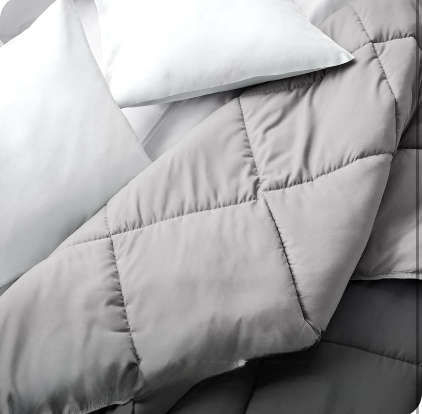 Super Soft Grey and Light Grey Reversible Duvet Set, 4 by 6, 6 by 6, 6 by 6, 7 by 7 Sizes - Image 6