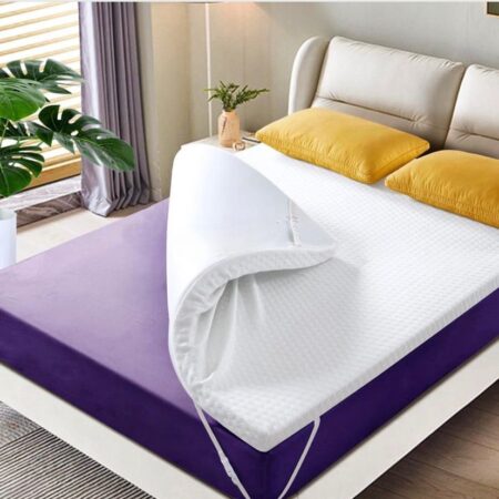 Mattress Toppers - Pressure Points Relief Soft and Comfortable Bed Topper, with 4 Elastic Band Fits all Bed Sizes (4 by 6, 4.5 by 6, 6 by 6, 6 by 7, 7 by 7 Sizes)