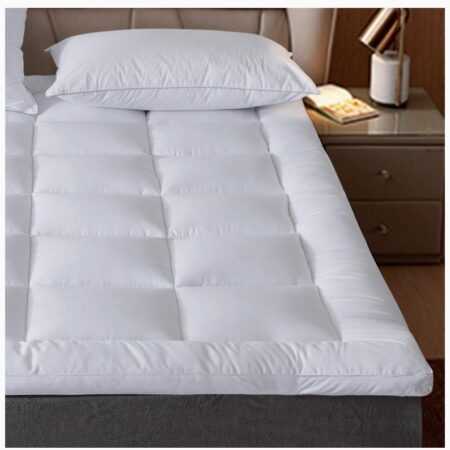 Super Soft and Comfortable Mattress Topper, Relief Body Pain, 4 Corners Straps and Noiseless Fabric Topper (4 by 6, 4 .5 by 6, 6 by 6, 6 by 7, 7 by 7) Mattress Topper