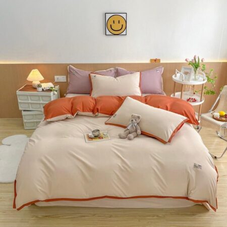 All Season Duvet Cover and Double Padded Thick Duvet Set - Soft and Breathable, Luxury Polish Cotton Complete Bedding Sets (4 by 6, 6 by 6, 6 by 7, 7 by 7)|Milk