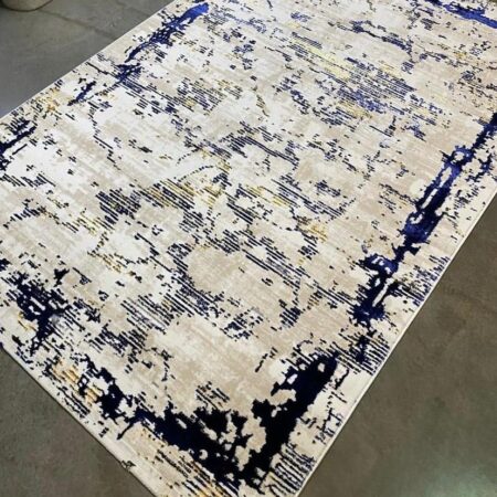 Navy Blue Dark Grey Turkish Rug, 4 x 6, 5 x 7, 7 x 10