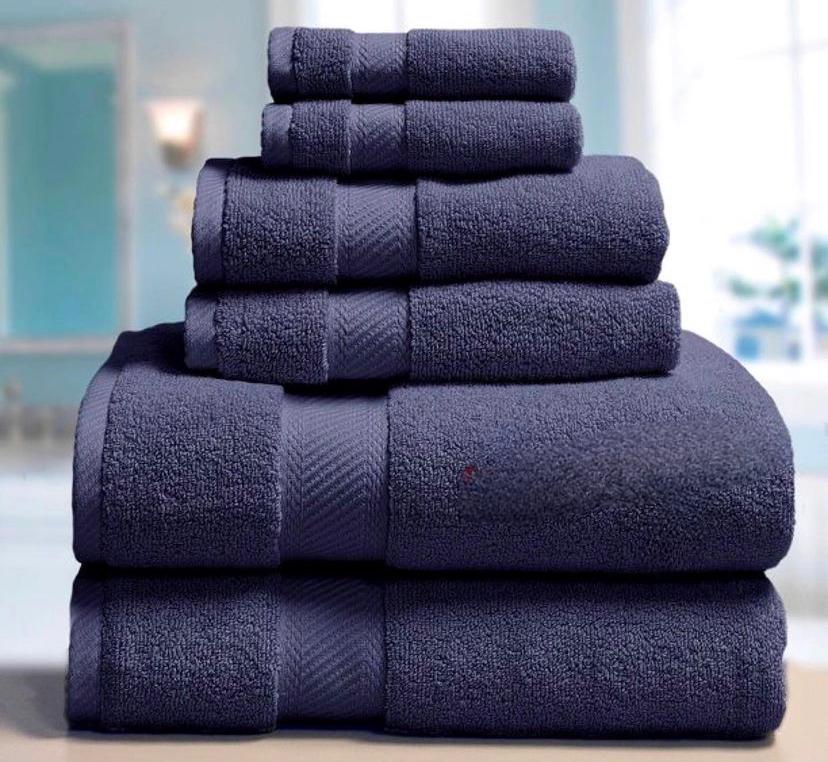 Navy Blue Bath Towel, 5 in 1- 6 in 1 Body friendly