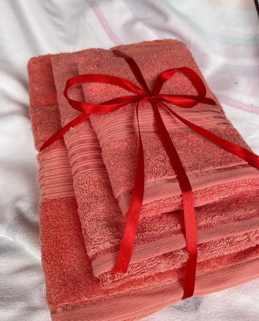 3in1 Soft and Absorbent Cotton Towel Set, Daily Use Sets Includes 1 Bath Towel, 1 Gym Size and Hand Essential Plush Towels Perfect Gift - Image 2