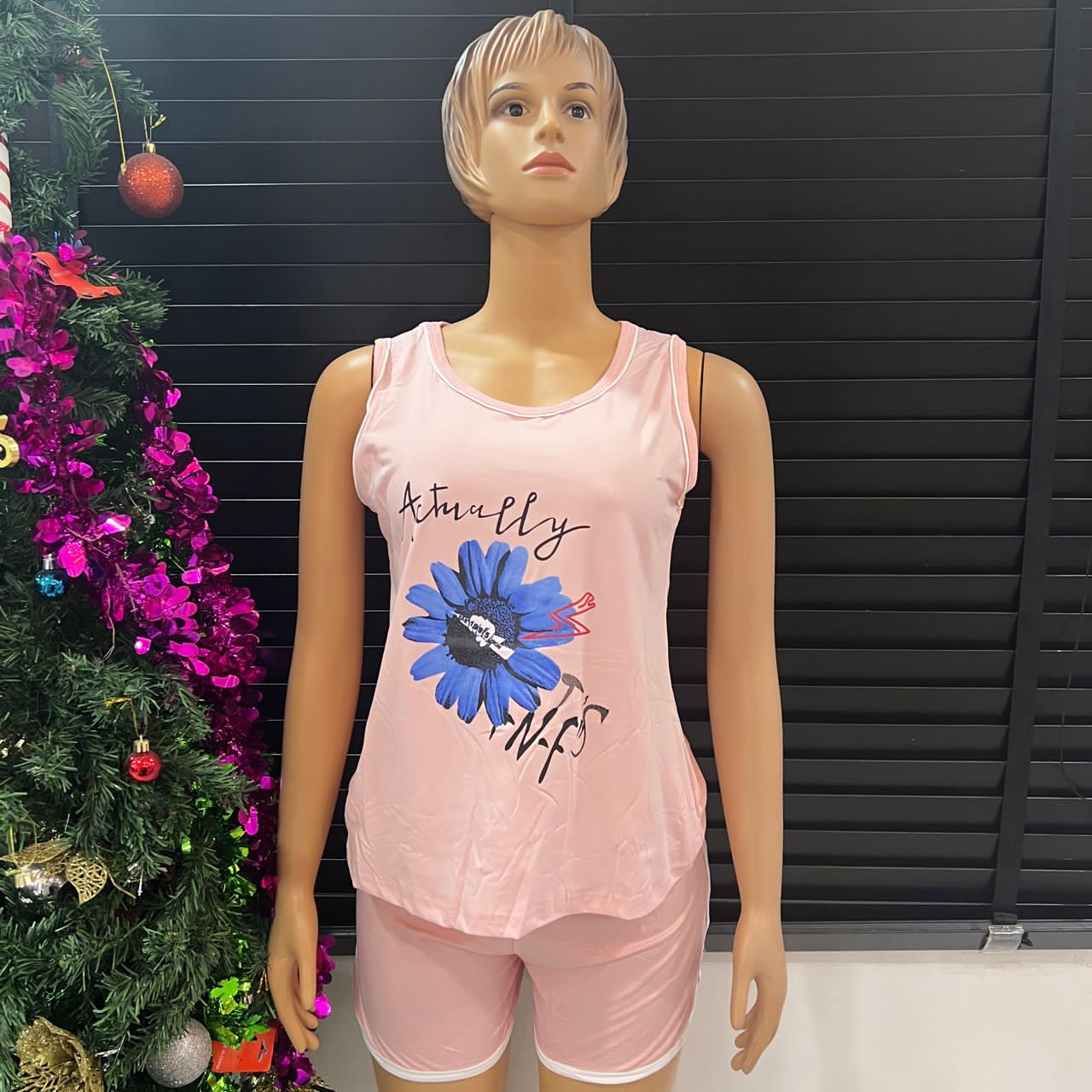 Peach Actually Female Pyjama Set,12-14