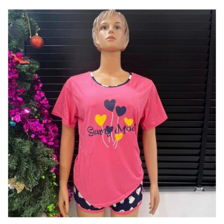 Peach Sunny Mood Female Pyjama set, 12-14