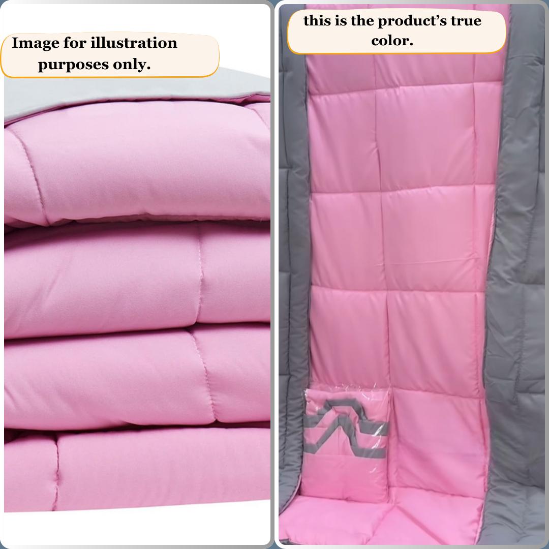 Plain Pink and Grey Reversible Duvet Set Soft Breathable and Durable Duvet + 1 Bedsheet and 2/4 Pillowcases 4 x 6, 6 x 6, 6 x 7, 7 x 7 - Image 3