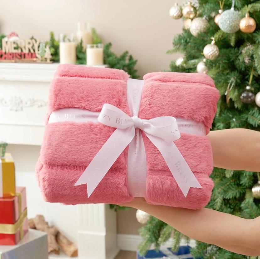 Striped Faux Fur Throw Blanket - Super Lush, Body Friendly, Cozy Warm Plush Comfortable Blanket for Bed, Couch, Sofa Bedroom Living Room, - Image 4