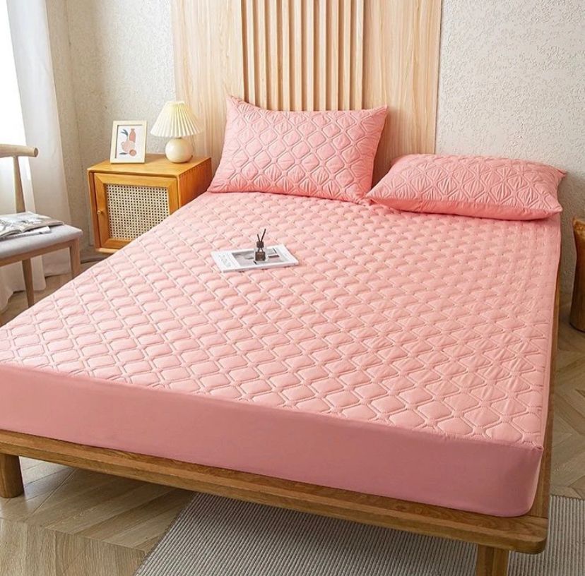 Quality Mattress Protector - Non-Slip Mattress Waterproof, Quilted Mattress Protector, Pink (4.5 by 6, 4 by 6, 5 by 6, 6 by 6, 6 by 7, 7 by 7 Standard, Queen, King Mattress Protector - Image 3