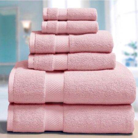 Pink Bath Towel Set, 6 in 1, 5 in 1, medium, large, extra large