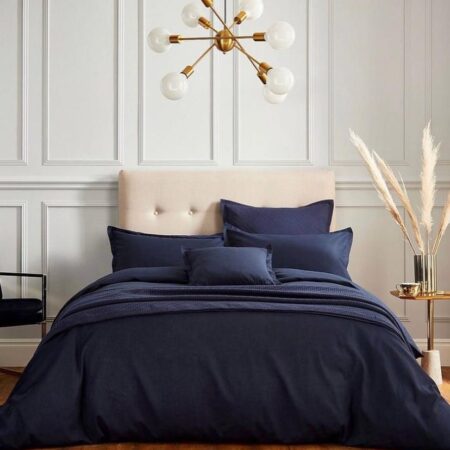 Navy Blue Duvet Set -100% Cotton Matching Pillowcases Bedsheet Set High Quality Cotton, Skin Friendly, Sizes (3 by 6, 4 by 6, 6 by 6, 6 by 7, 7 by 7) All Season Duvet Set