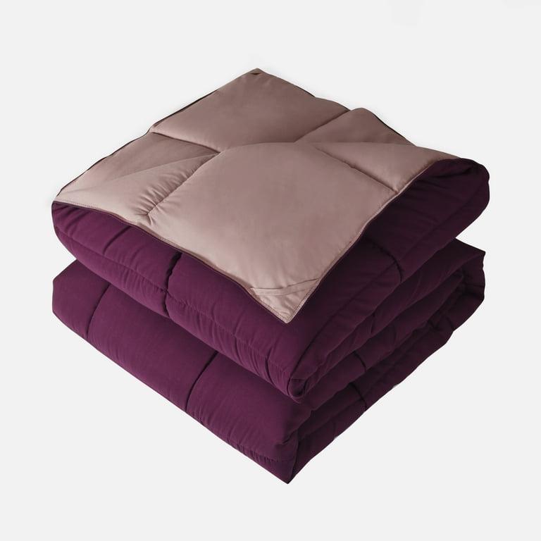 Wine and Pink Reversible Duvet Set - All Season Soft Duvet Set with 1 Bed Sheet and 2/4 Matching Pillowcases Set Twin Full Double Queen and King Sizes - Image 4