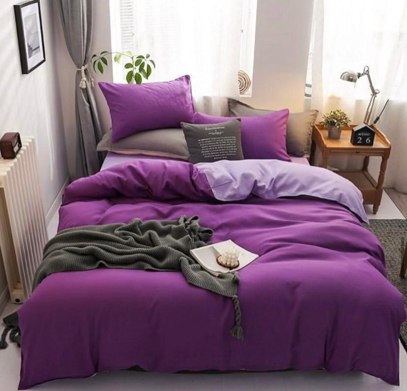Purple Reversible Duvet Set, Available in 4 by 6, 6 by 6, 6 by 7, 7 by 7