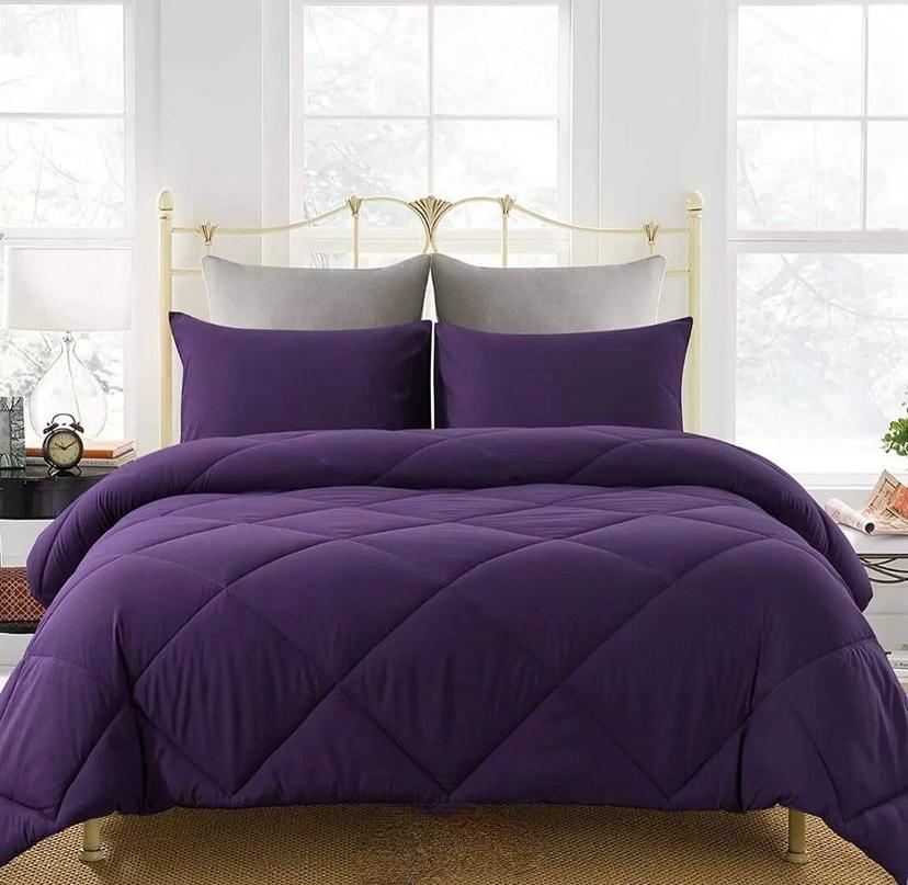 Purple Goose Down Duvet Set -Matching Pillowcases and Bedsheet Included 4 by 6, 6 by 6, 6 by 7, 7 by 7) All Season Comforter Set Light Weight and Comfortable