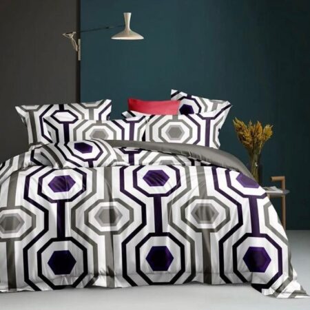 Purple Hexagon Duvet set, high quality fabric, 4 x 6, 6 x 6, 6 x 7, 7 x 7