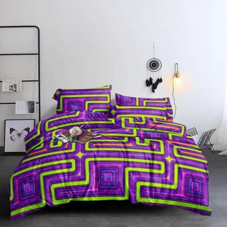 6 pieces Purple Duvet Set, Totally Skin Friendly, Doesn't Shred nor Fade 100% Cotton Matching Pillowcases and Bedsheet Included (4 by 6, 6 by 6, 6 by 7, 7 by 7)