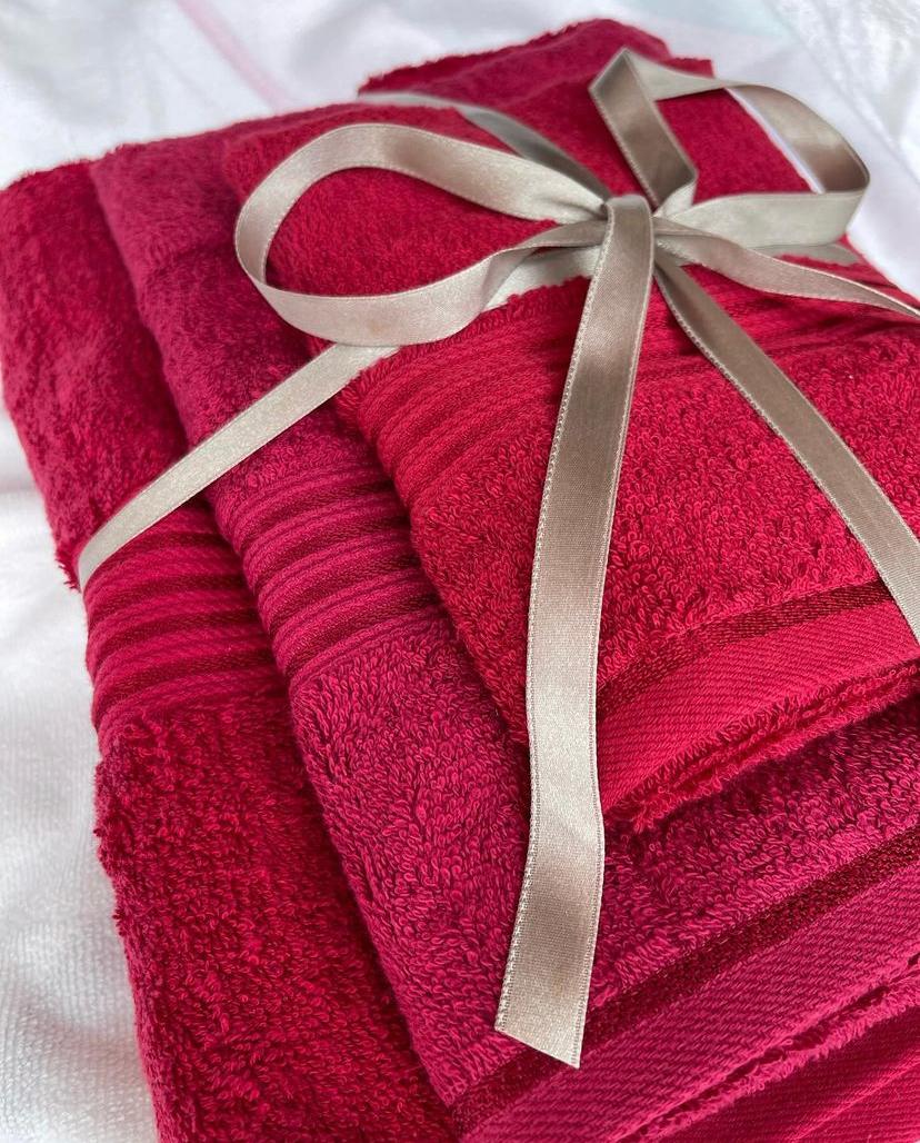 3in1 Soft and Absorbent Cotton Towel Set, Daily Use Sets Includes 1 Bath Towel, 1 Gym Size and Hand Essential Plush Towels Perfect Gift - Image 3