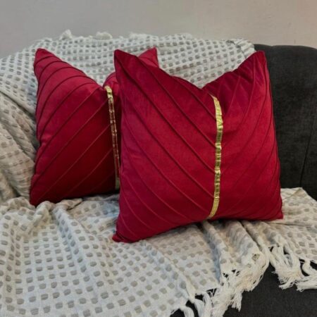 Throw Pillow Cover and Insert 18x 18 Square Gold Leather Decoration Modern Throw Pillow for Sofa Gift Living Room Bedroom