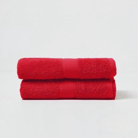 Red Bath Towel Ultra Softness Body Friendly