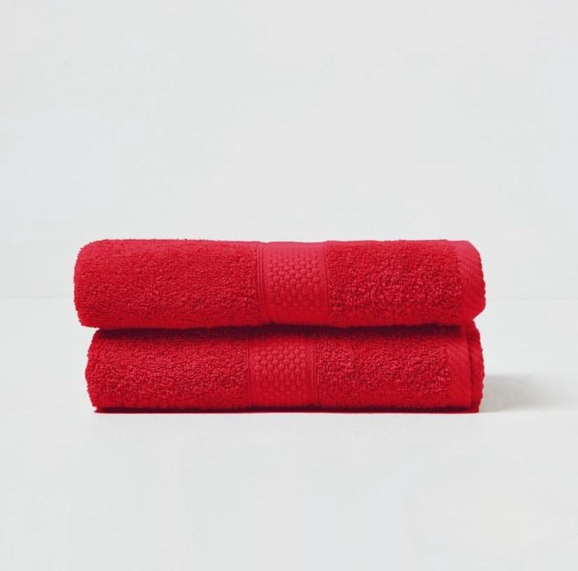 Red Bath Towel Ultra Softness Body Friendly
