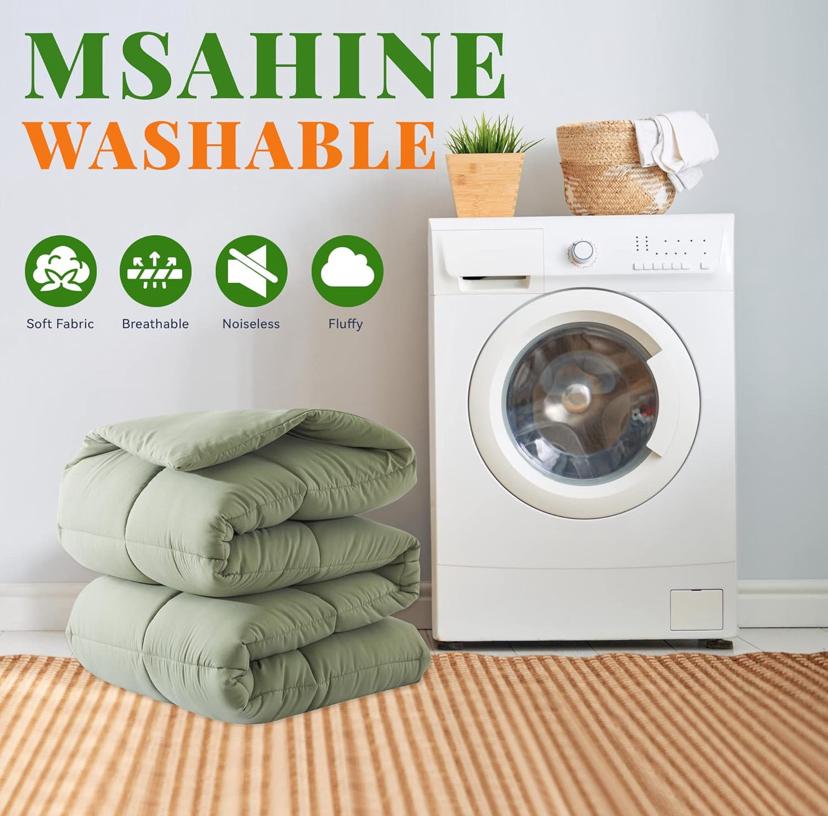 Luxury Green Duvet Set 4 by 6, 6 by 6, 6 by 7, 7 by 7 Size, High Quality Soft and Breathable Green Duvet +Pillowcases and Bedsheet Set - Image 3