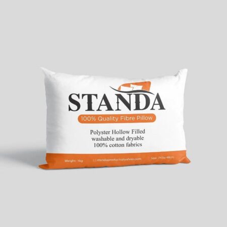 Standard 100% Quality Fibre Pillow Super Soft Breathable, Pressure Relief (74 by 48cm)