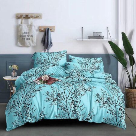 Teal Blue Tree Bedding Set - Matching Pillowcases and Bedsheet Included, Skin Friendly, Doesn't Shred nor Fade (4 x 6, 6 x 6, 6 x 7, 7 x 7)