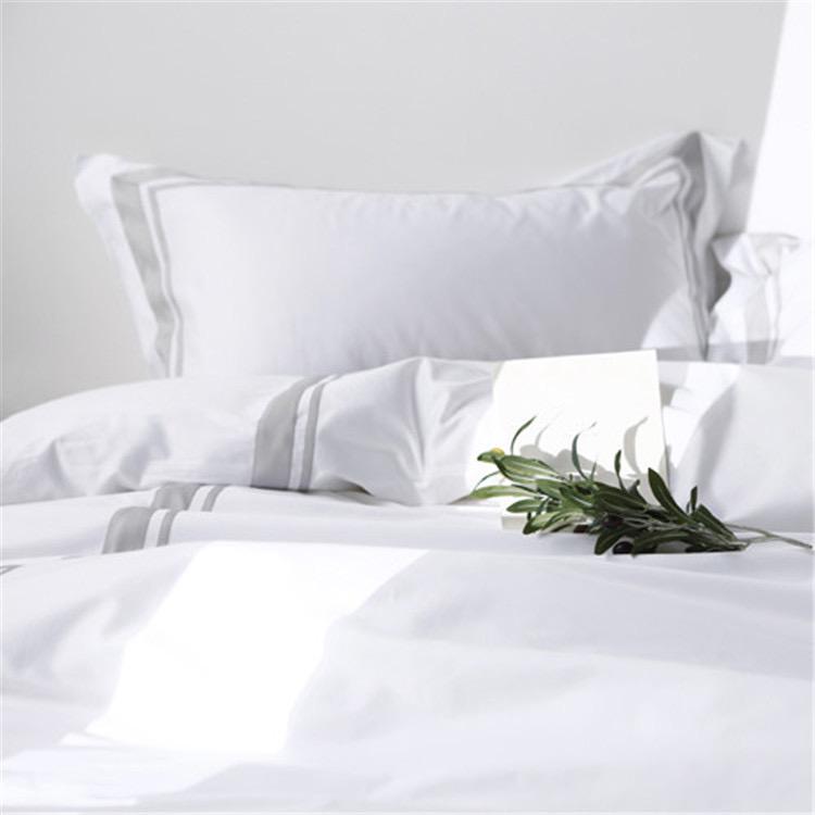 White Light Grey Duvet Set - High Quality Cotton White Bedding Set 4.5 by 6, 6 by 6, 6 by 7, Sizes - Image 5