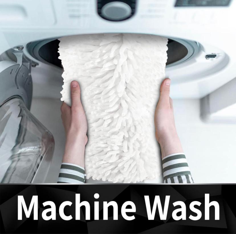 Shiny Chenille Soft and Shaggy Bath Rug - Premium Non-Slip Bath Mat, Super Absorbent and Thick (50 x 80cm) White - Image 7