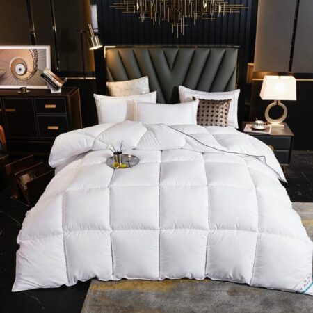 White Double Padded Duvet Set - Fluffy Soft Skin Friendly and Durable Matching Duvet +Pillowcases and Bedsheet Set (Sizes: 4 by 6, 6 by 6, 6 by 7, 7 by 7)