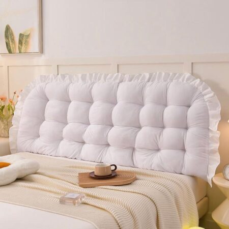 White Rectangular Headboard Pillow, Super Soft- 4 x 6, 6 x 6, 7 x 7