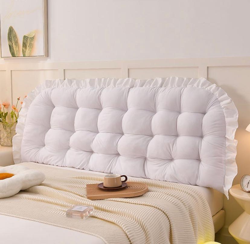 White Rectangular Headboard Pillow, Super Soft- 4 x 6, 6 x 6, 7 x 7