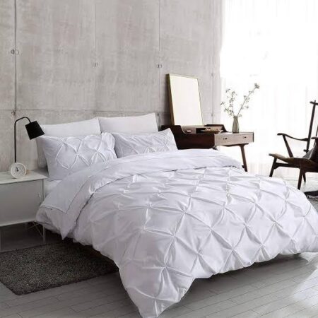 Pintuck White Duvet Set, High Quality Fabric, 4 x 6, 6 x 6, 6 x 7, 7 x 7