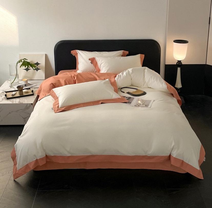 Orange Luxury Duvet and Duvet Cover Set, Luxury Quality Pure Polish Cotton, Ultra Soft Breathable and Washable 1 Double Padded Duvet, 1Duvet Cover, 1 Bedspread and 2/4 Matching Pillowcases Set 4 by 6, 6 by 6, 6 by 7, 7 by 7 Sizes