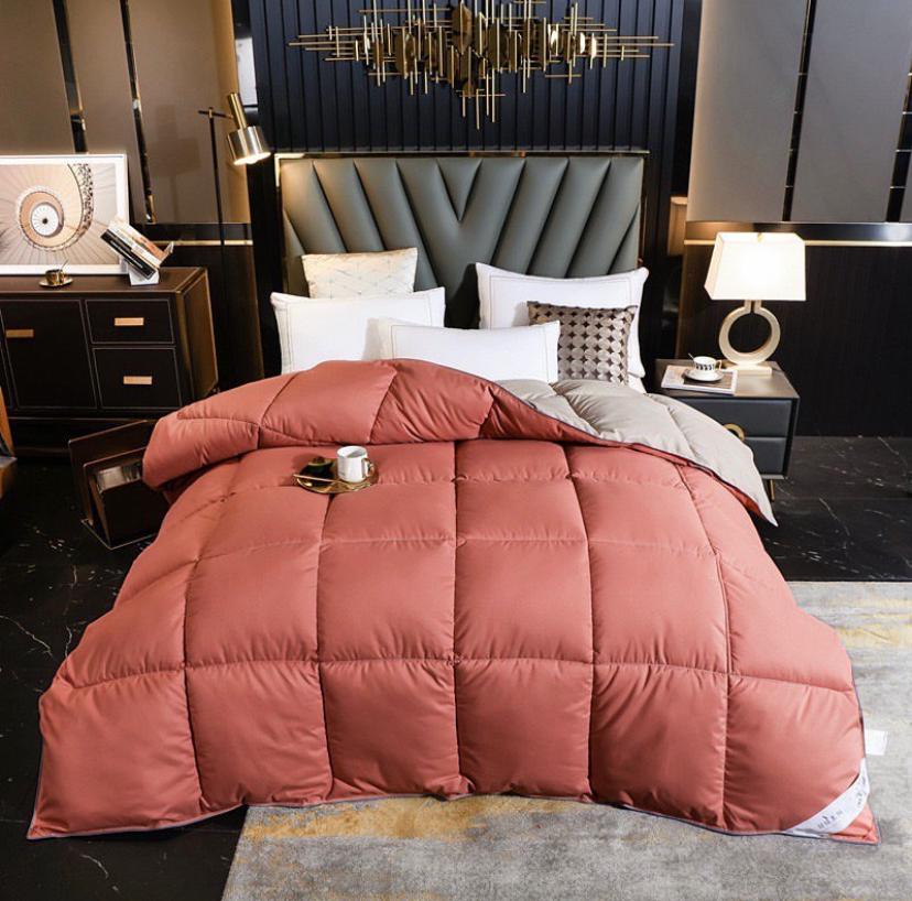 Wine Reversible Double Padded Soothing Duvet Set - Fluffy Soft, Skin Friendly Double Padded Duvet +Matching Pillowcases and Bedsheet ( Sizes: 4 by 6, 6 by 6, 6 by 7, 7 by 7)