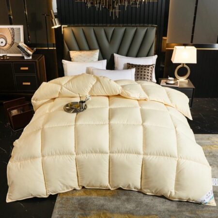 Yellow Double Padded Soothing Duvet Set - Fluffy Soft, Skin Friendly Fade Resistant Bedding Set, 1 Double Padded Duvet, 1 Pillowcases and 1Bedsheet Set ( Sizes: 4 by 6, 6 by 6, 6 by 7, 7 by 7)