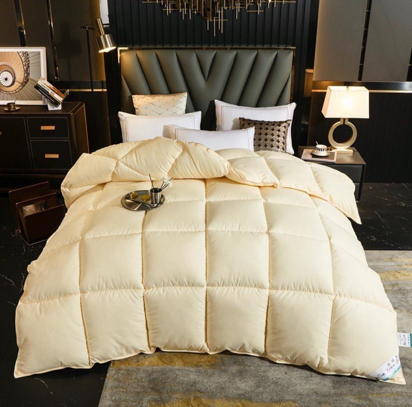 Yellow Double Padded Soothing Duvet Set - Fluffy Soft, Skin Friendly Fade Resistant Bedding Set, 1 Double Padded Duvet, 1 Pillowcases and 1Bedsheet Set ( Sizes: 4 by 6, 6 by 6, 6 by 7, 7 by 7)