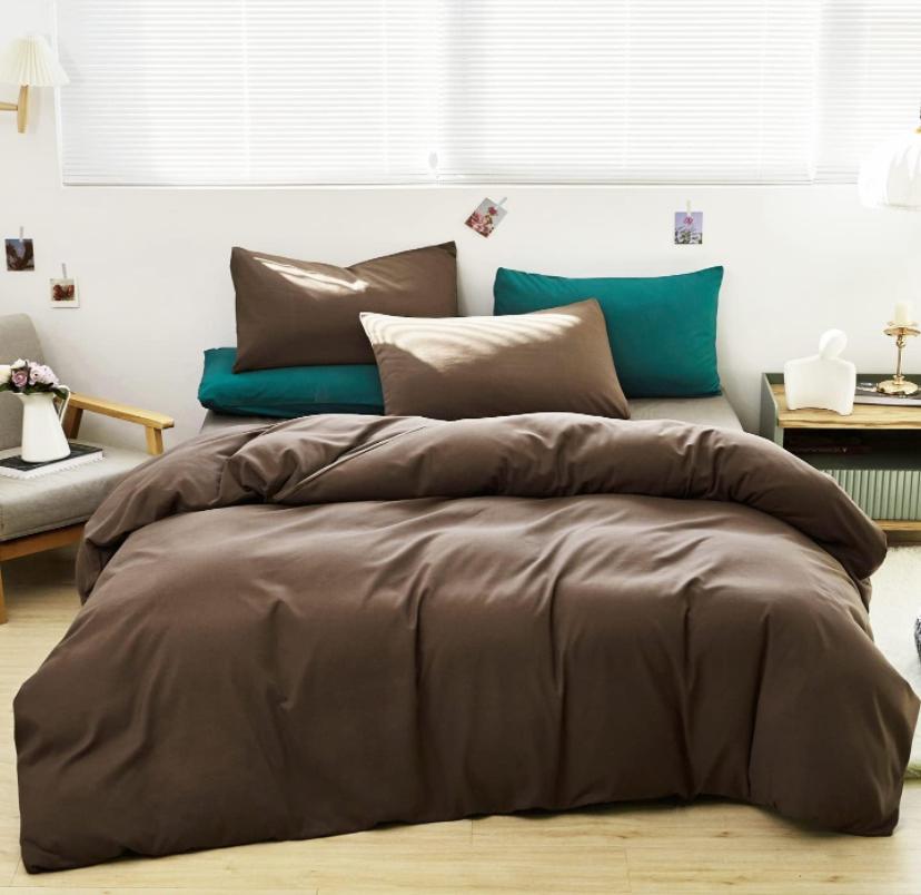 chocolate brown duvet set