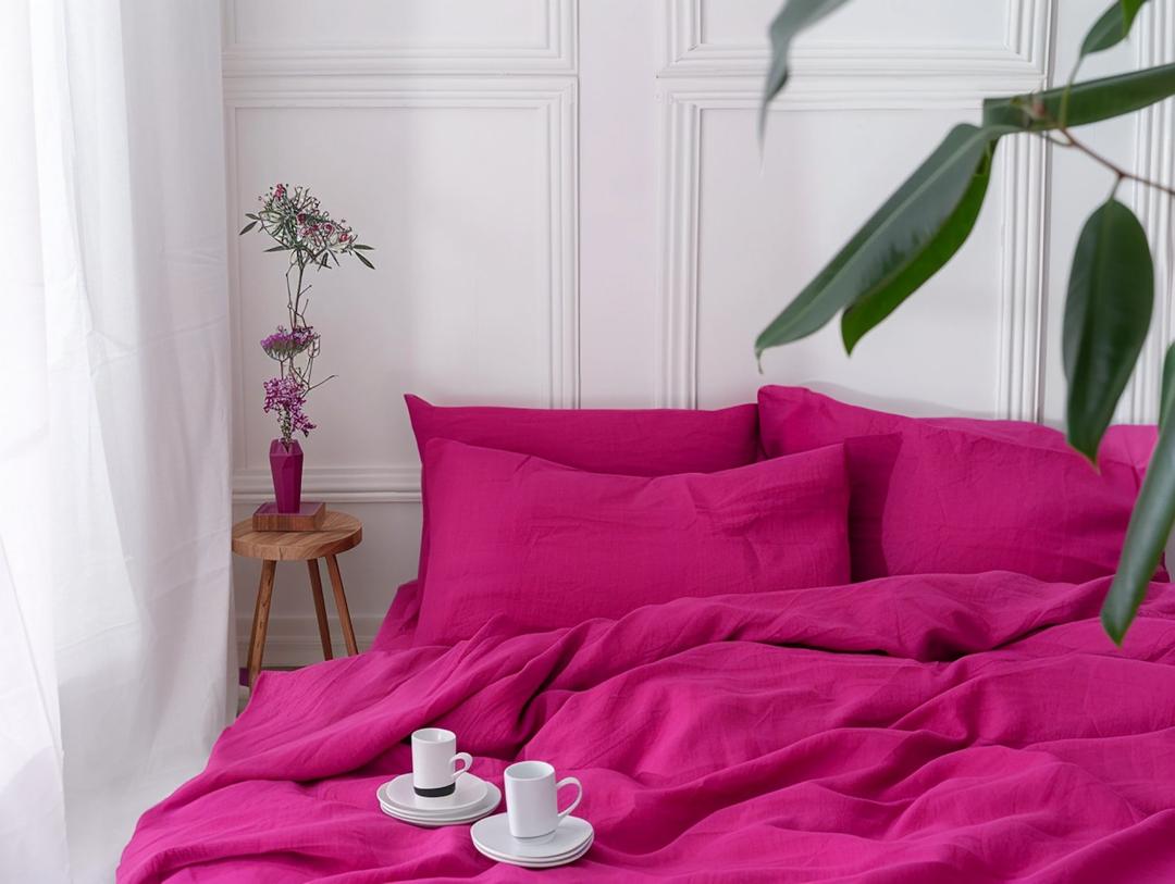 fuchsia duvet cover set