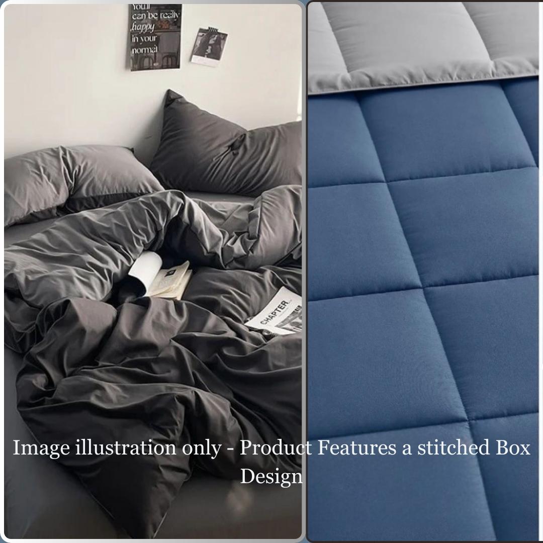 Grey Bedding Set, Premium Quality and Soft Grey and Light Grey Reversible Duvet with 1 Bedsheet and 2/4 Pillowcases Set (4 by 6, 6 by 6, 6 by 7, 7 by 7 Sizes) - Image 4