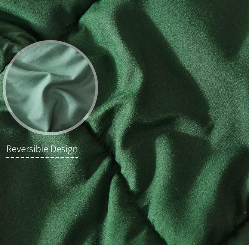 Reversible Duvet Set - Soft, All Season Comfortable and Breathable Box Quilting Bedding Set, 4/6-Pieces,1 Duvet 1 Bedsheet and 2/4 Pillowcases Set, 4by6/ 6by6/ 6by7/ 7by7 Size - Image 4