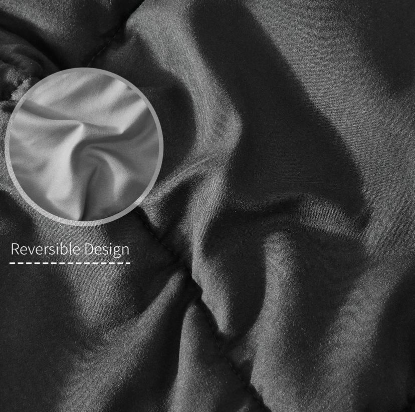 Reversible Duvet Set - Soft, All Season Comfortable and Breathable Box Quilting Bedding Set, 4/6-Pieces,1 Duvet 1 Bedsheet and 2/4 Pillowcases Set, 4by6/ 6by6/ 6by7/ 7by7 Size - Image 3