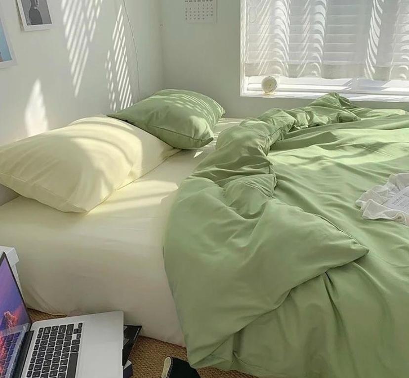 sage green duvet set